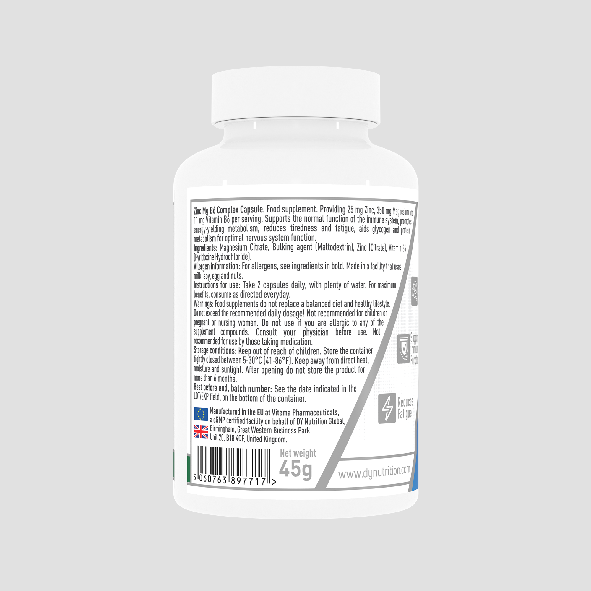 Complex ZN MG B6, supliment alimentar, 60 de capsule