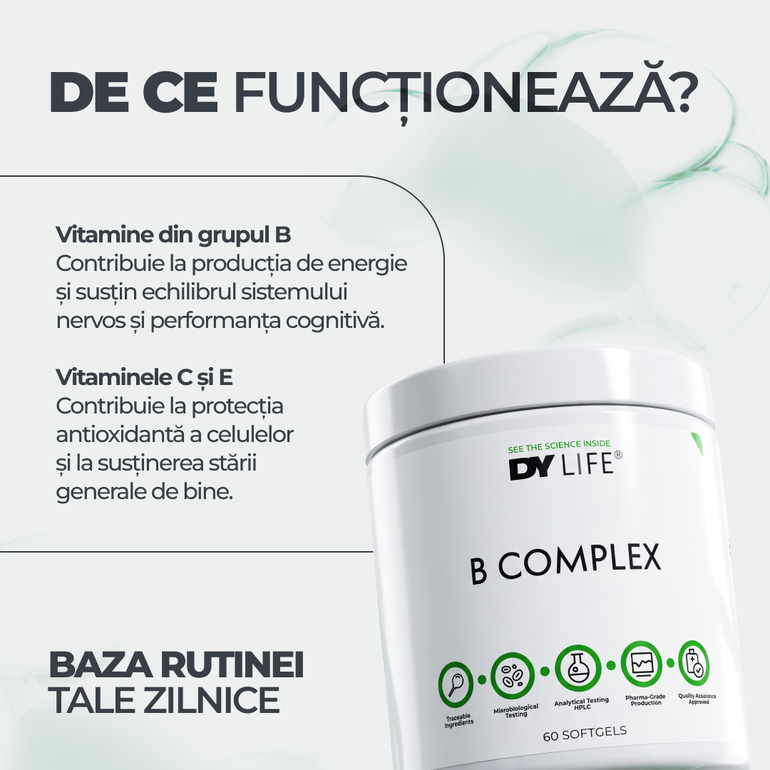 Vitamina B Complex DY Life, 60 Softgels, 30 Serviri