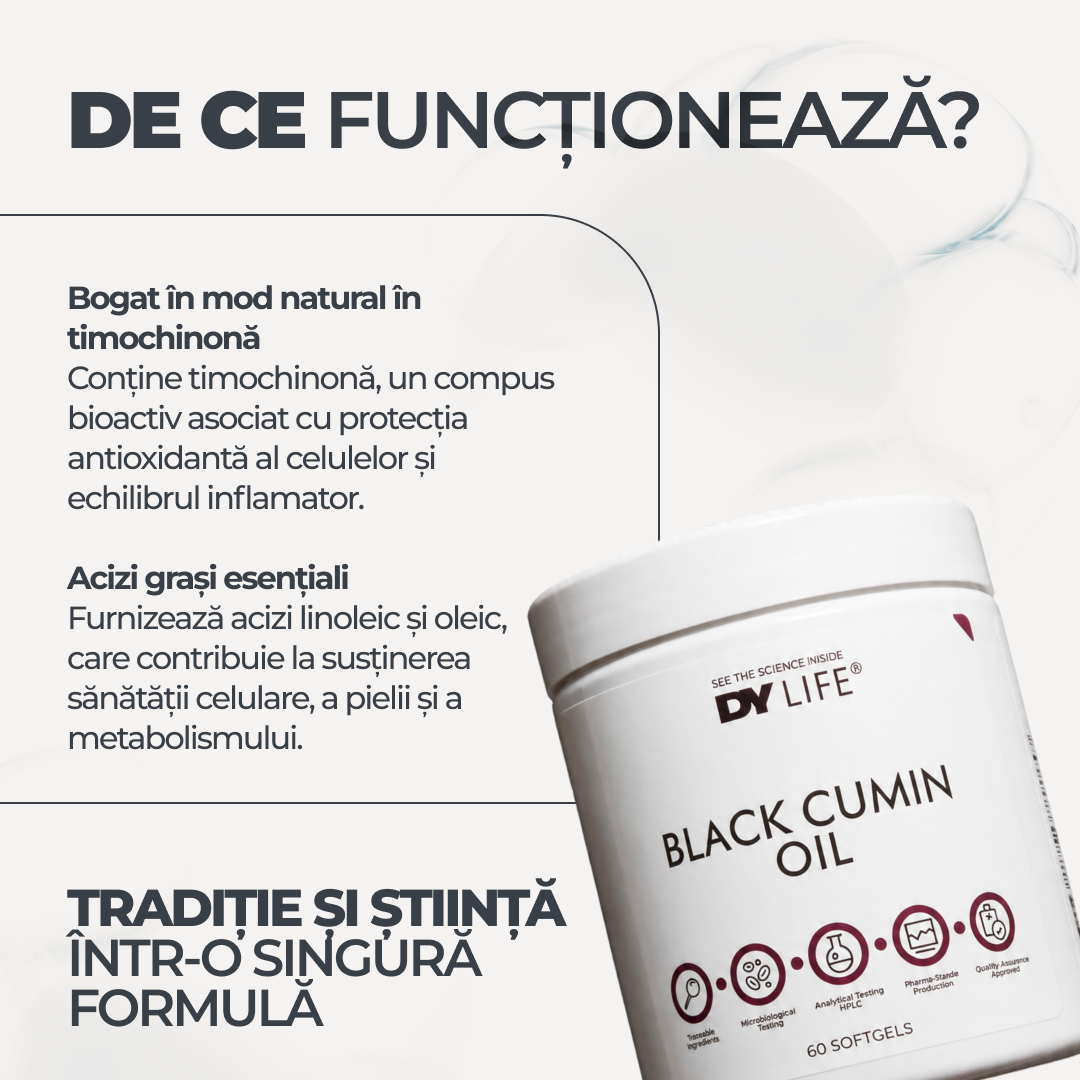 Black Cumin Oil DY Life, 60 Softgels, 30 Serviri