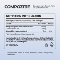 Borage Oil + Vitamin E DY Life, 30 Softgels, 30 Serviri