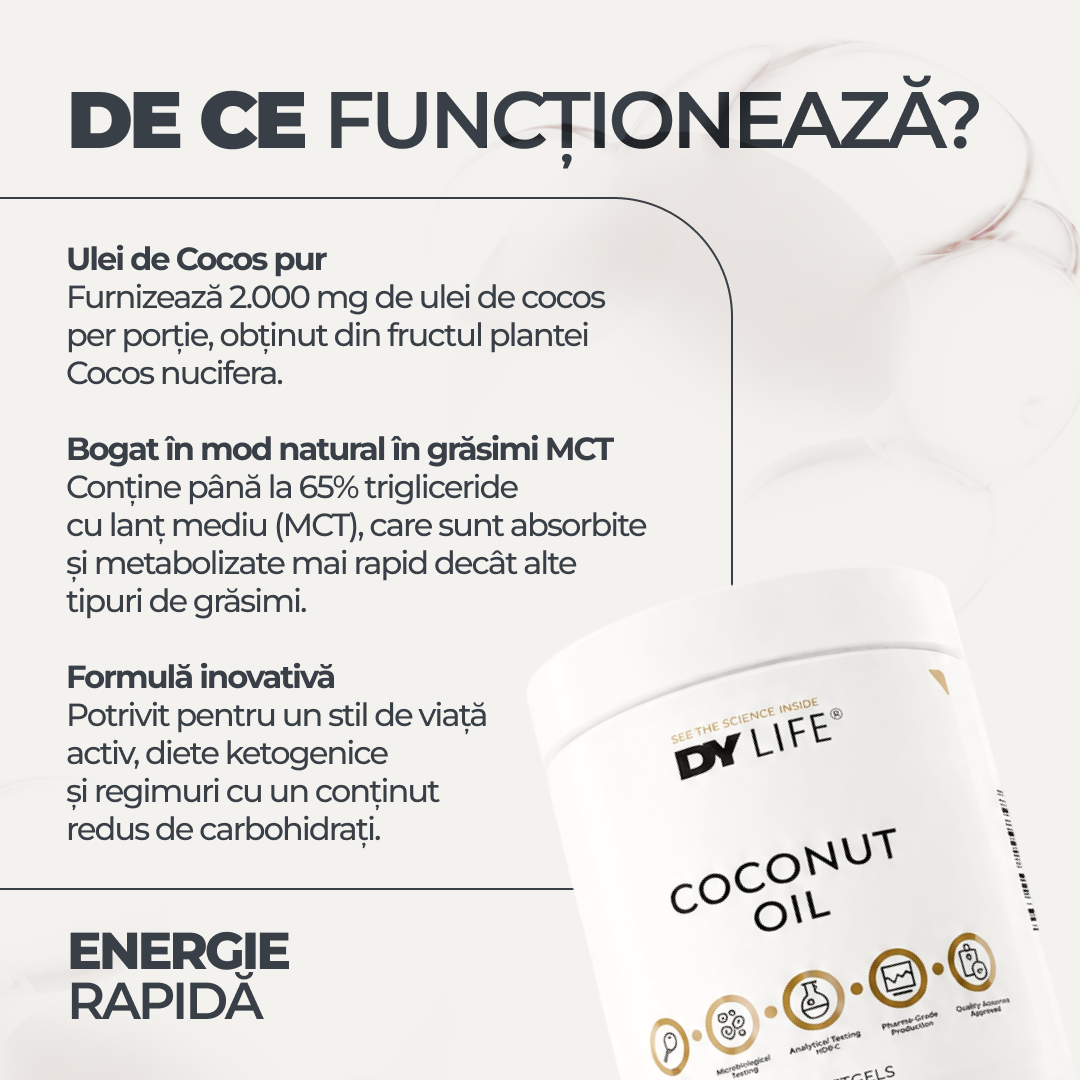 Coconut Oil DY Life, 60 Softgels, 30 Serviri
