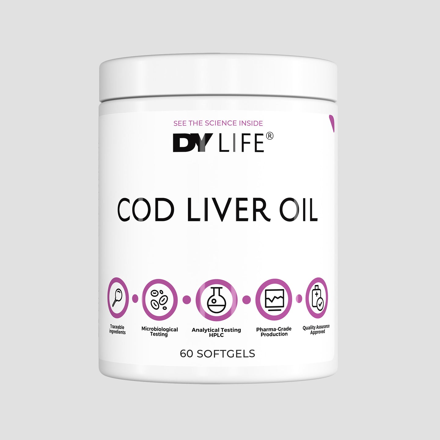 Cod Liver Oil DY Life, 60 Softgels, 60 Serviri