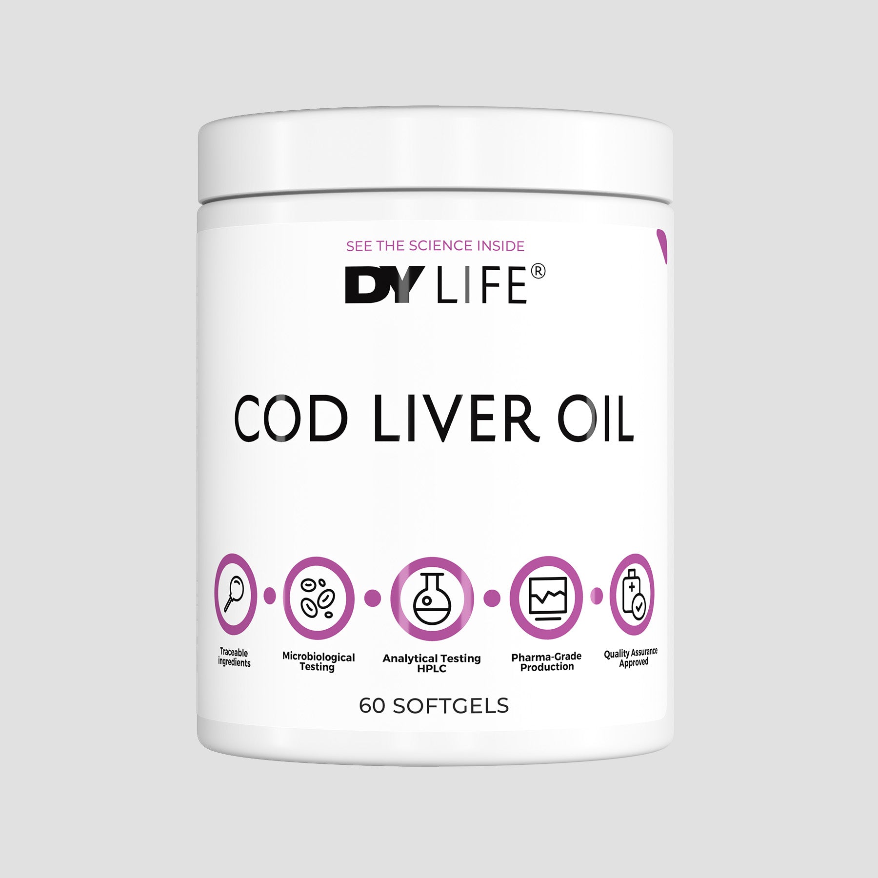 Cod Liver Oil DY Life, 60 Softgels, 60 Serviri
