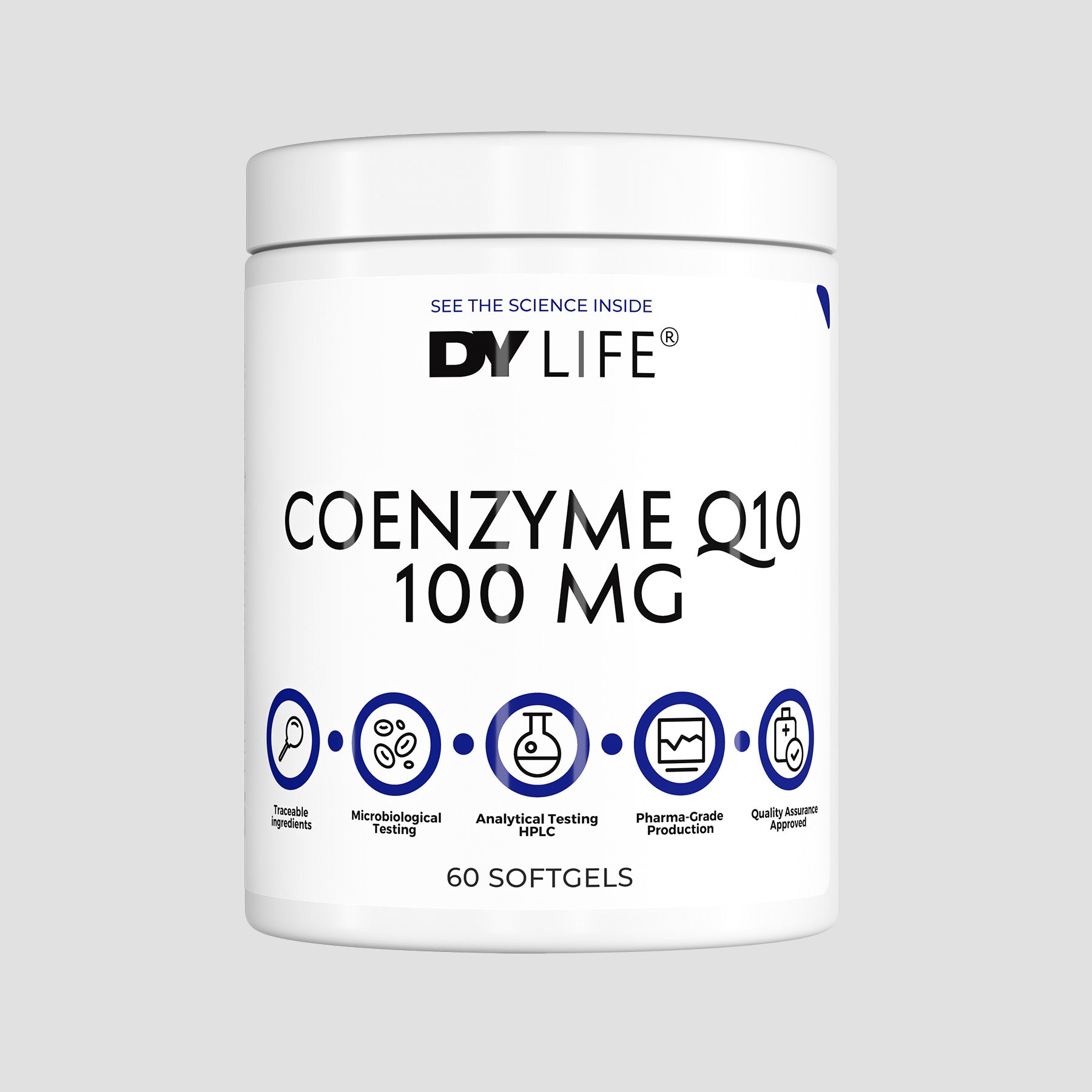 Coenzyme Q10 100 mg DY Life, 60 Softgels, 60 Serviri