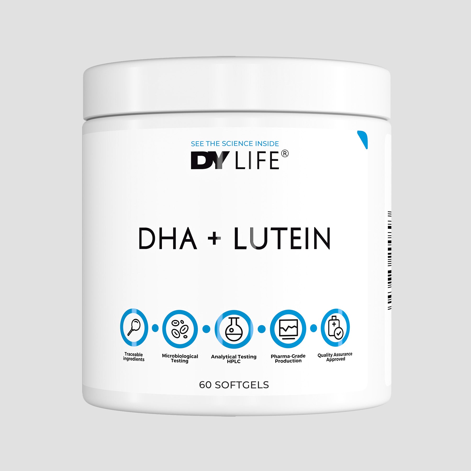DHA+Lutein DY Life, 60 Softgels, 30 Serviri