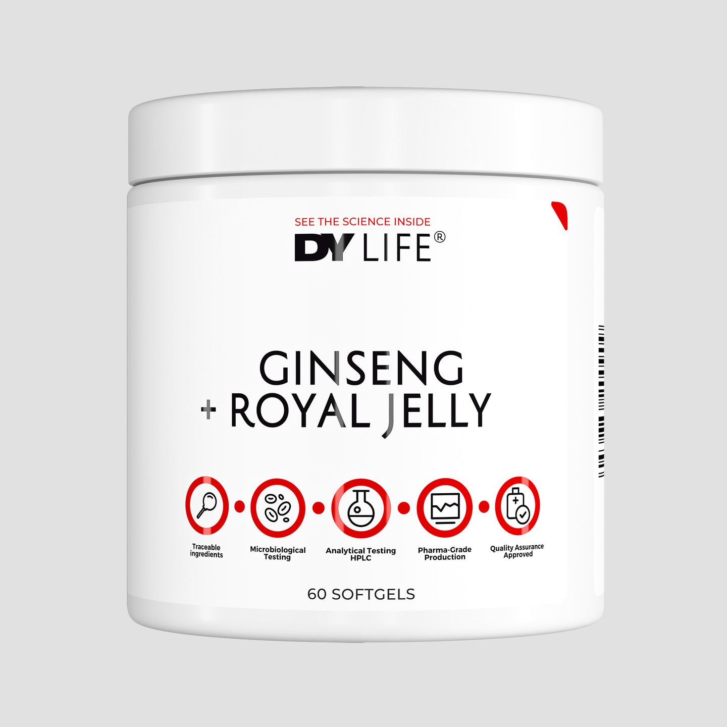 Ginseng + Royal Jelly DY Life, 60 Softgels, 30 Serviri