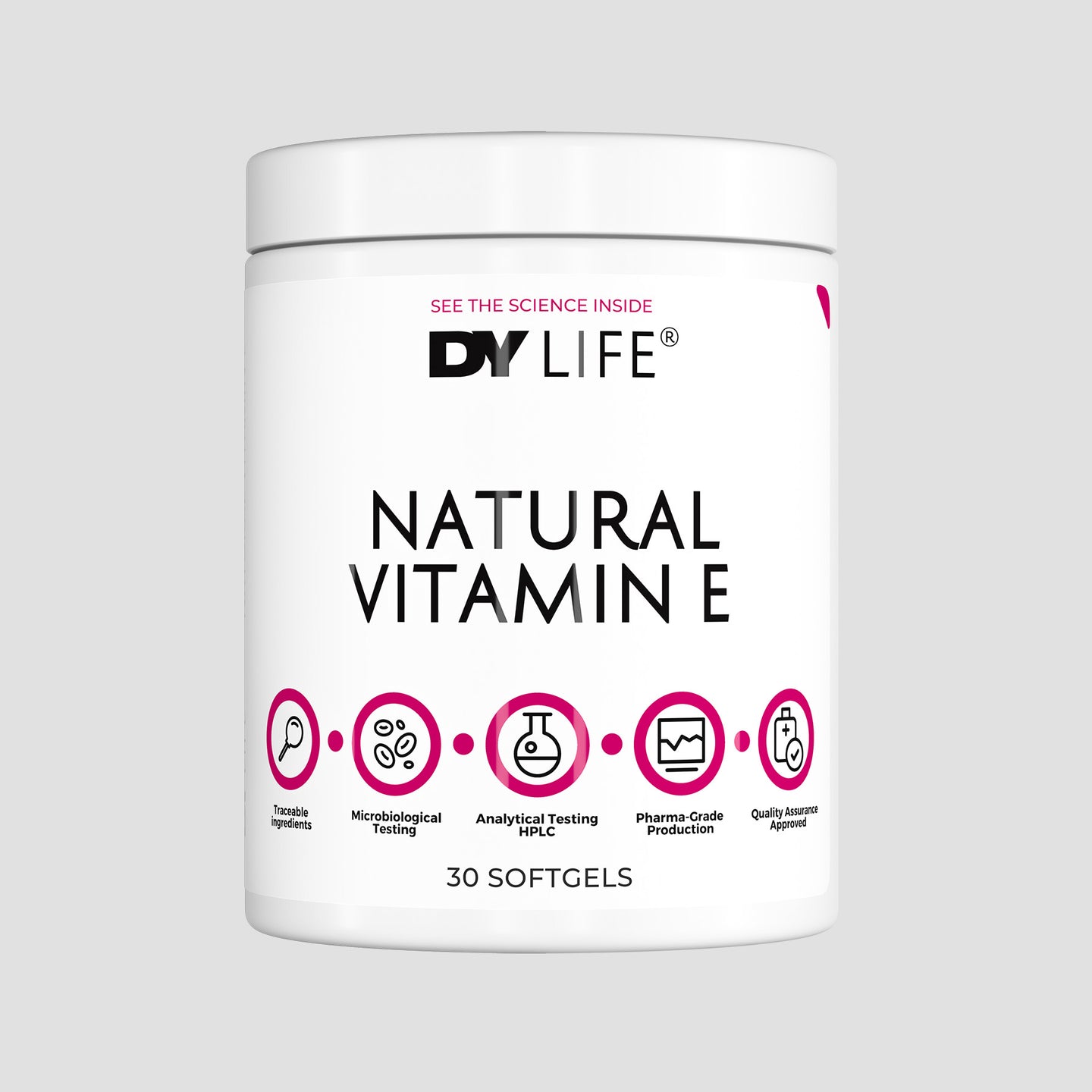 Natural Vitamin E DY Life, 30 Softgels, 30 Serviri