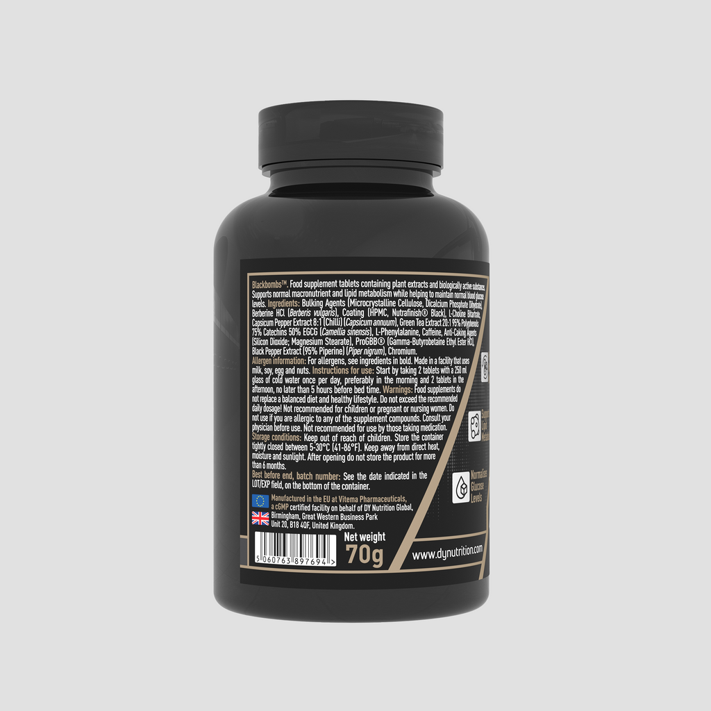 Arzător de grăsimi Blackbombs, 70g, 60 de tablete - 2 | YEO