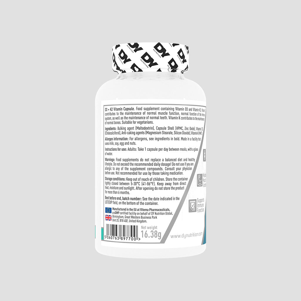 Vitamina D3+K2, 30 de capsule, DY Nutrition