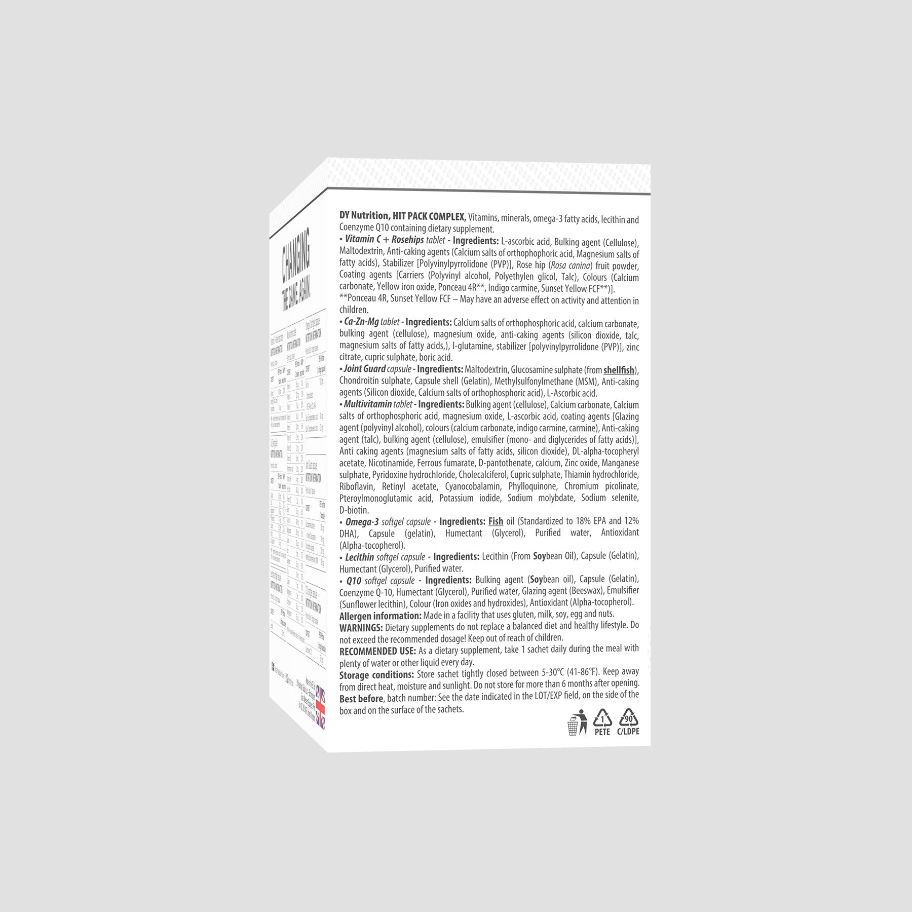 Complex de vitamine HIT Pack, 328g (30 de plicuri x 8 suplimente in 1)