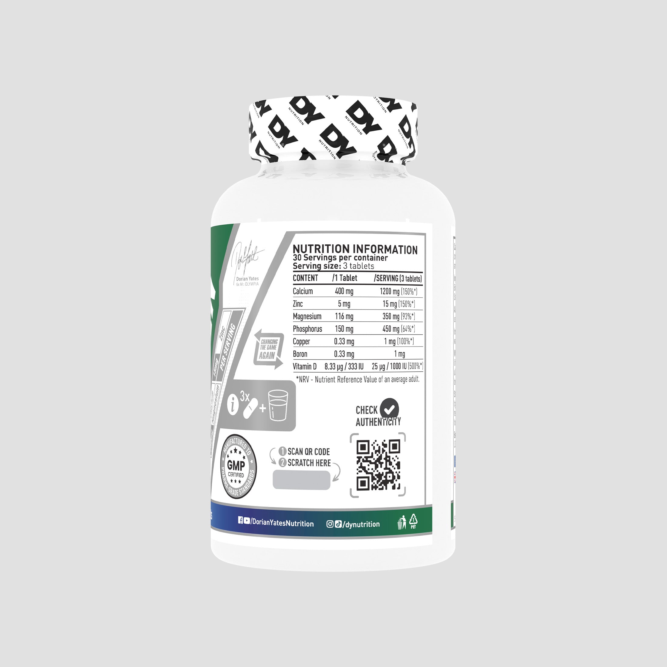 DY Nutrition, Ca-Zn-Mg, 90 de tablete, 30 de serviri – DY