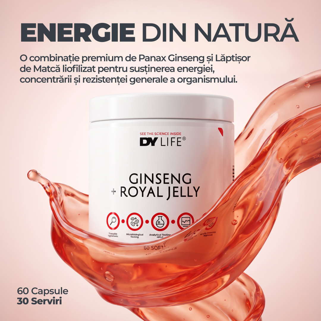 Ginseng + Royal Jelly DY Life, 60 Softgels, 30 Serviri