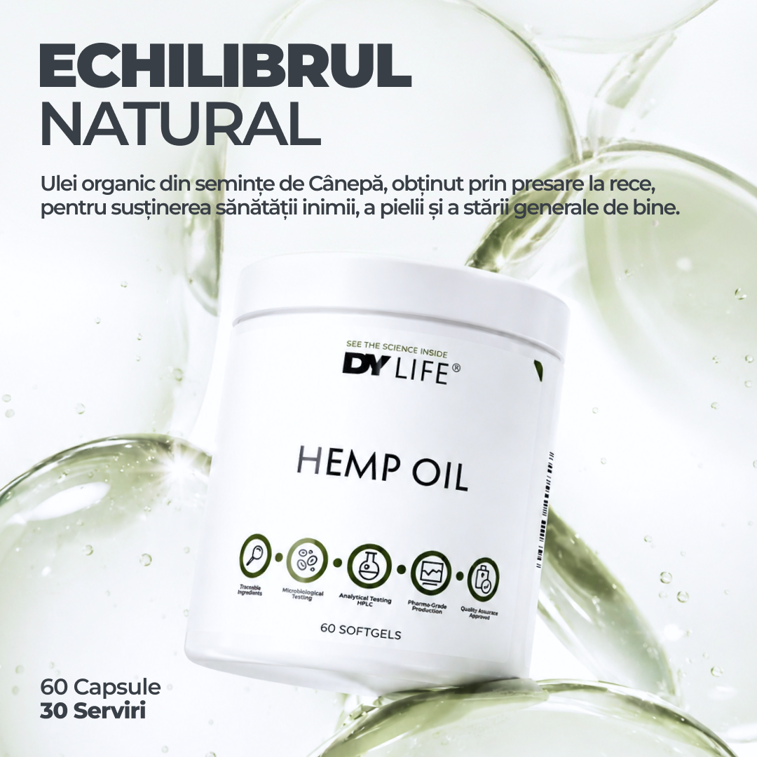 Hemp Oil DY Life, 60 Softgels, 30 Serviri