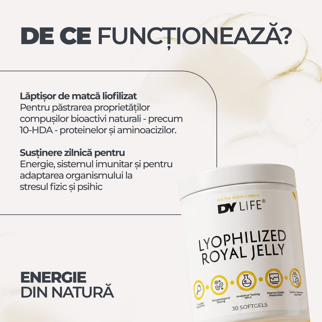Lyophilized Royal Jelly DY Life, 30 Softgels, 30 Serviri