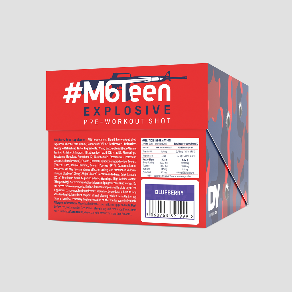 Pre-workout lichid #M6teen, shot 12x60ml - 1 | YEO