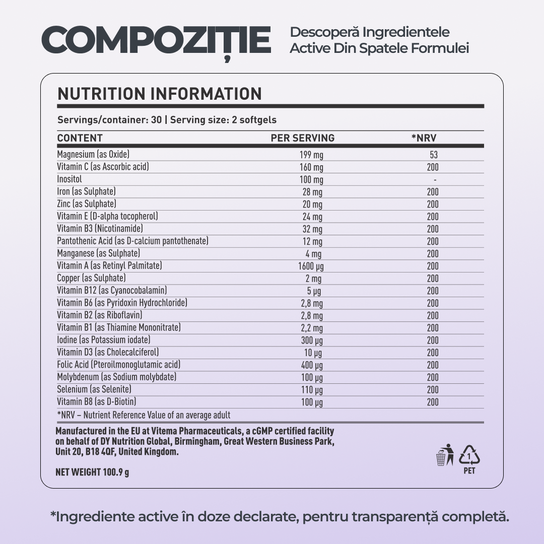 Multivitamin DY Life, 60 Softgels, 30 Serviri