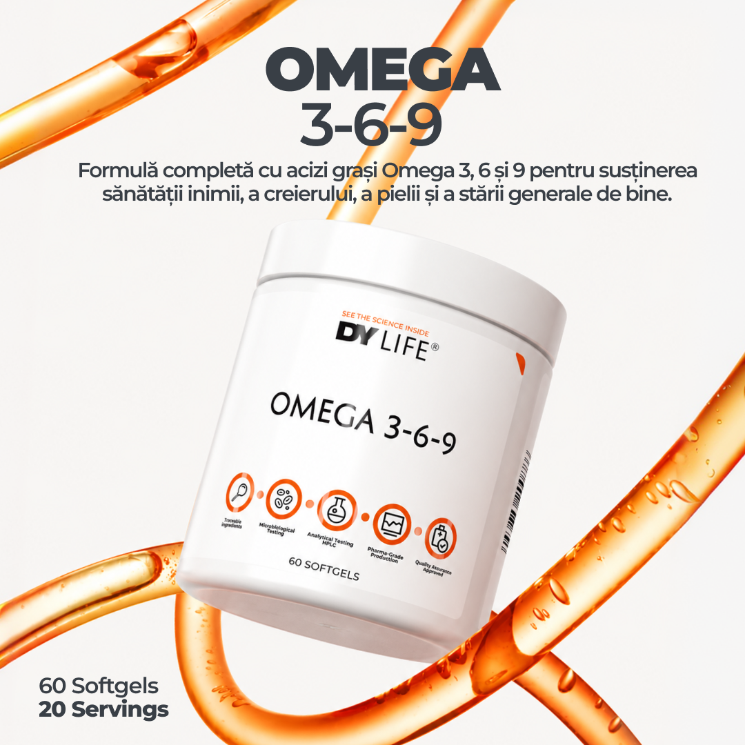 Omega 3-6-9 DY Life, 60 Softgels, 20 Serviri