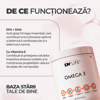 Omega 3 DY Life, 60 Softgels, 30 Serviri