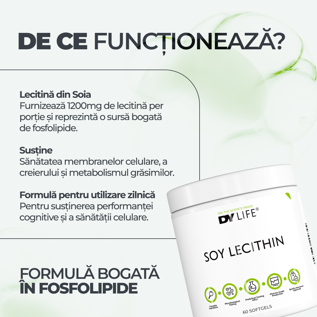 Soy Lecithin DY Life, 60 Softgels, 60 Serviri