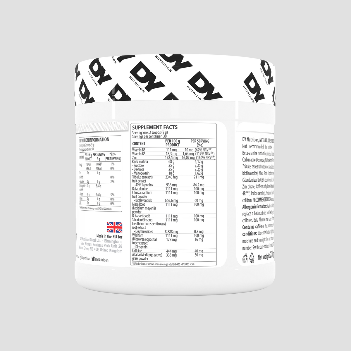 Tyboost Label Supliment pentru bărbați, Testoboost, 270g, 30 de serviri – DY ...