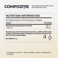 Wheat Germ Oil DY Life, 60 Softgels, 30 Serviri