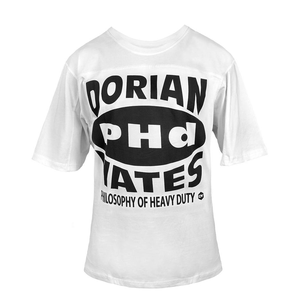 Tricou Dorian PHd Yates Alb si Negru Oversize - 1 | YEO